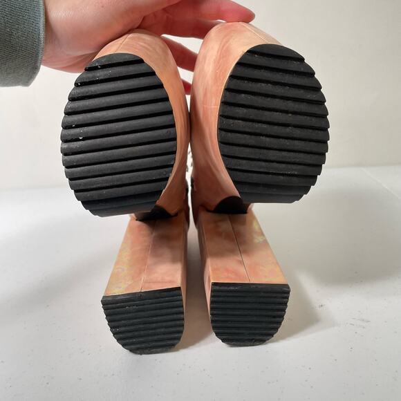 Unif Hellbound Mermaid Pink Holographic Platform Boots Alt Pastel Goth Rave 5 - Picture 8 of 10